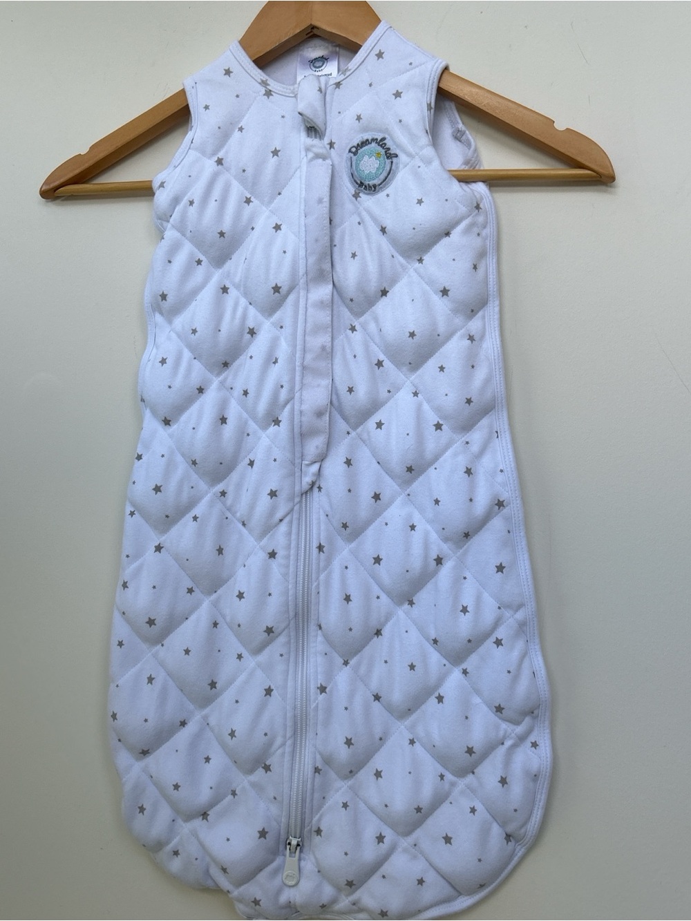 Dreamland baby weight sleepsack White sleep sack gray stars size small #sleepsac